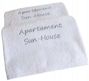 

Gruby ręcznik z Logo do Hotel Apartament Pensjonat