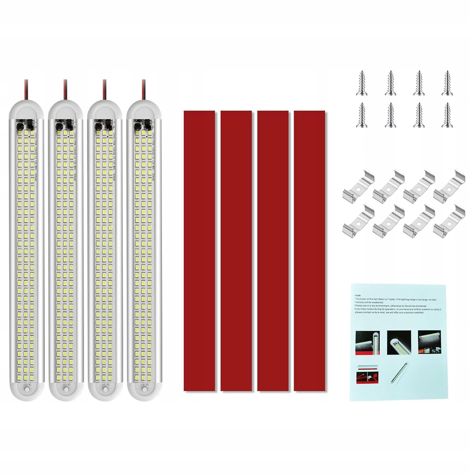 30 CM 7 W LED OŚWIETLENIE WEWNĘTRZNE 4 SZT DO SAMOCHODOWEGO KAMPERA ŁÓDŹ Stan opakowania oryginalne