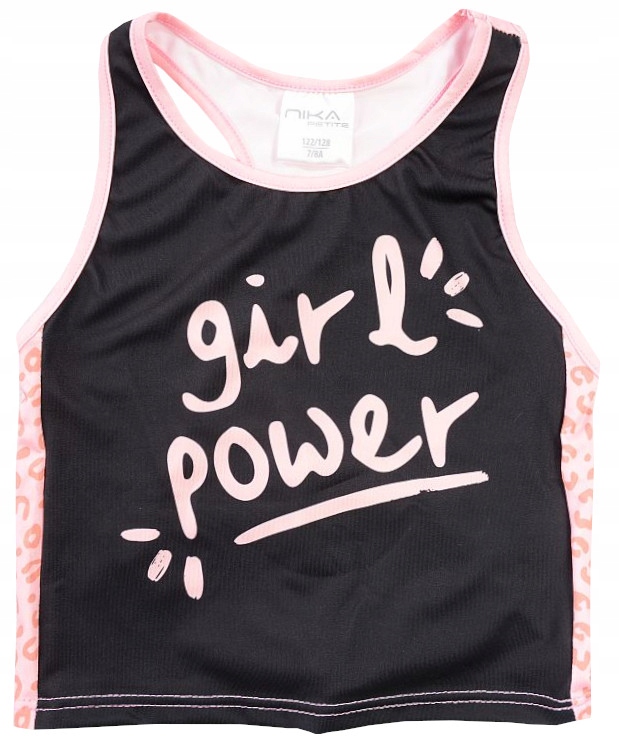 TOP SPORTOWY KOSZULKA krótka FITNES GIMNASTYKA JOGA w-f 146/152 R075E Płeć dziewczynki