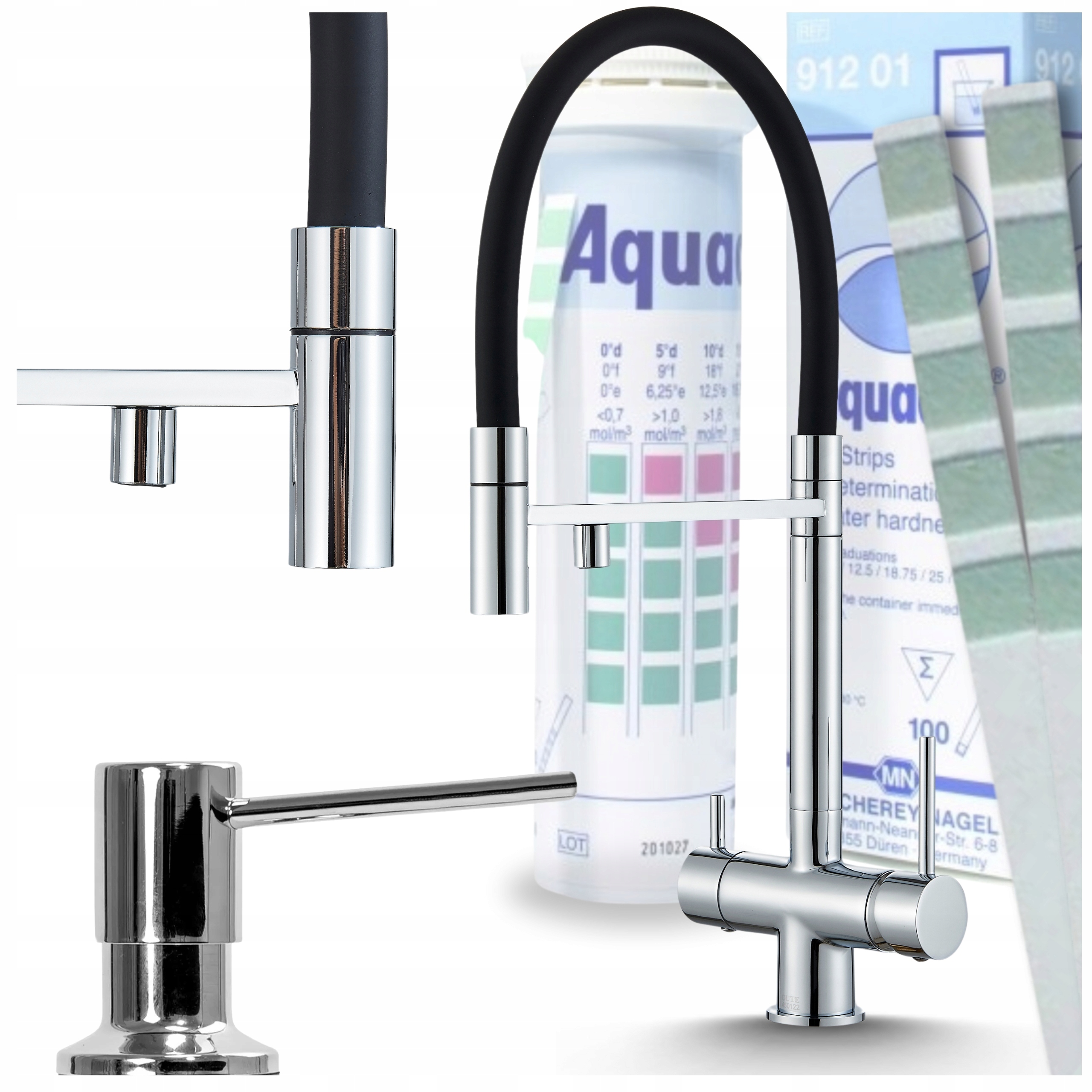 Kohútik Do Kuchyne Kuchynská batéria Chróm s odnímateľným flexibilným výtokom Filter