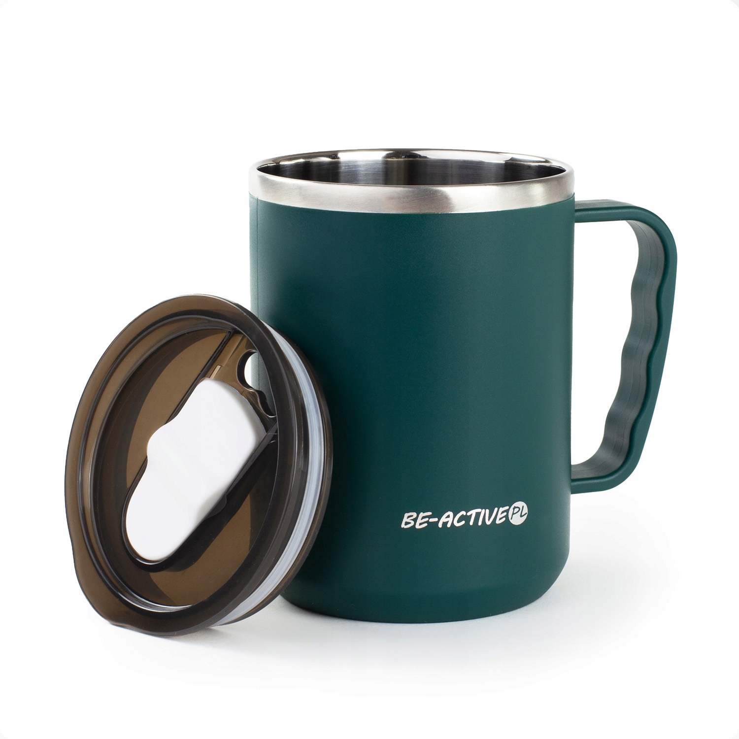 KUBEK TERMICZNY TERMOS NA KAWĘ HERBATĘ NAPÓJ PODRÓŻNY DUŻY 500ML Materiał stal nierdzewna