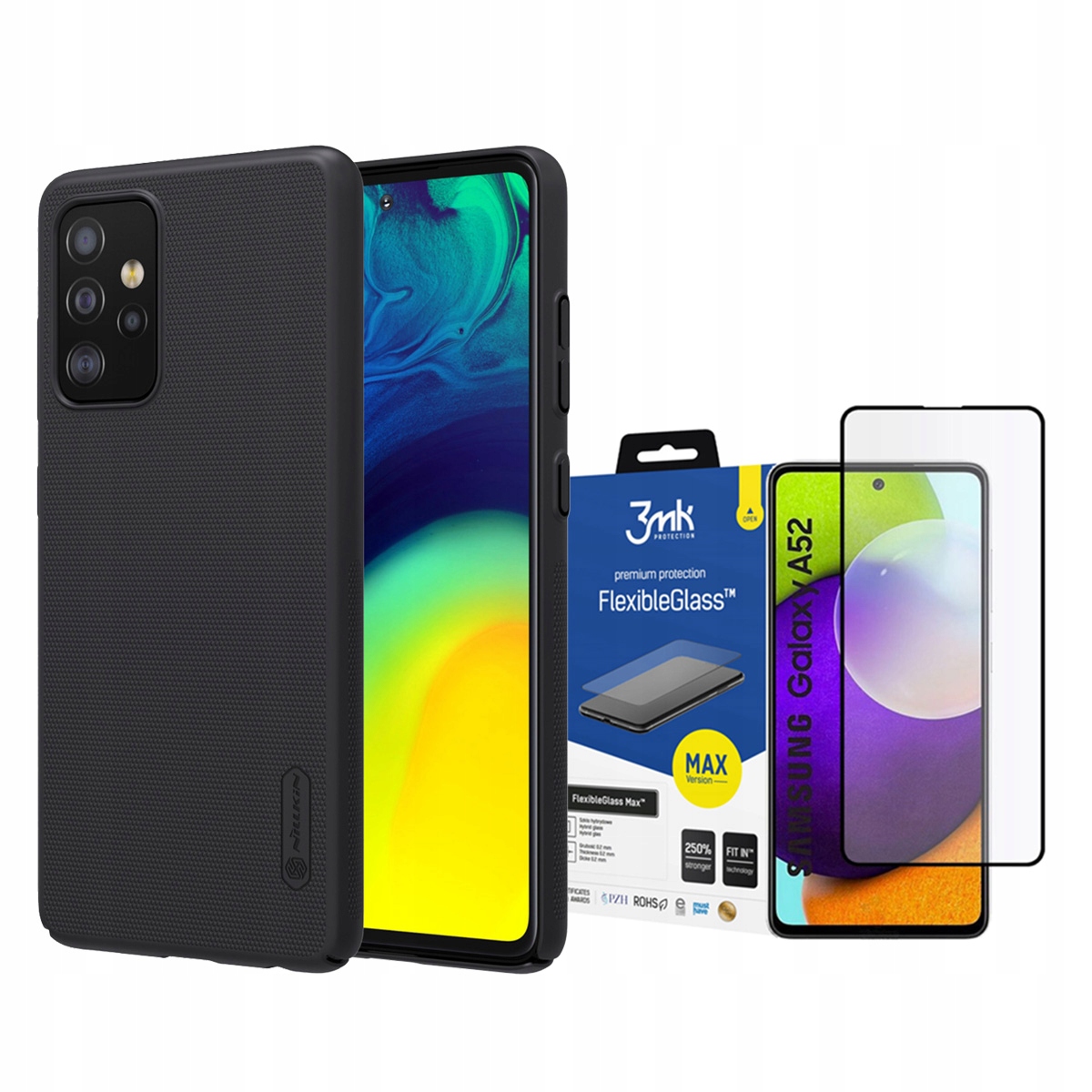 

Nillkin Etui Do Galaxy A52 LTE/5G + Szkło 3MK Fg