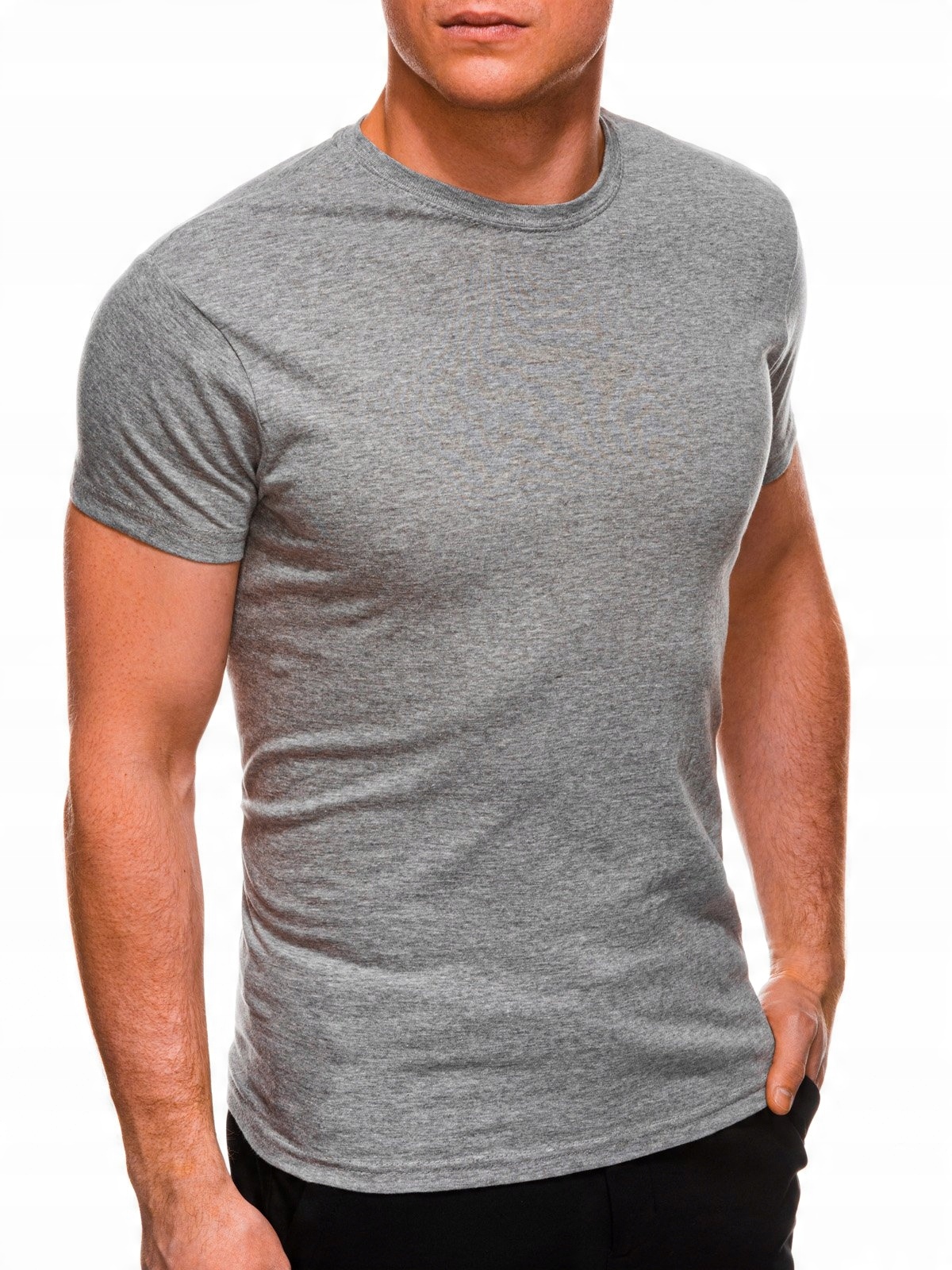 

T-shirt męski basic do jeansów 970S szary XXL