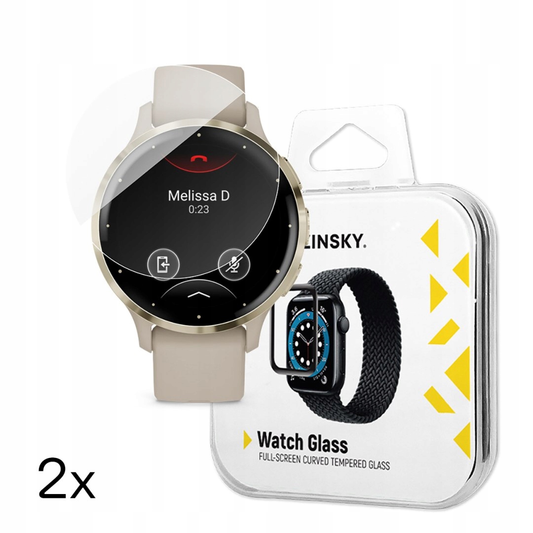 Szkło hartowane do smartwatcha Garmin Venu 3S 41mm Full Glue 2 szt.