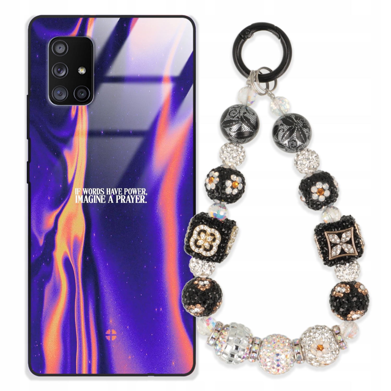 Puzdro Na Samsung A71 5G Glass Kľúčenka Elegantné Prémiové Dizajnové Puzdro