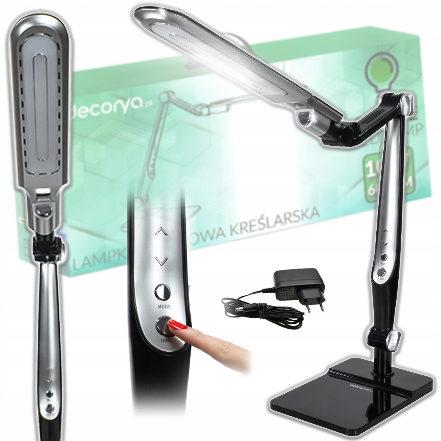 Regulovatelná Led Lampička 10W Stolní Kreslící Dotyková, Tři Světelné Režimy