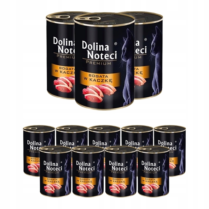 Levně Krmivo Vlhké pro kočky Dolina Noteci Premium Kachna 24x400g