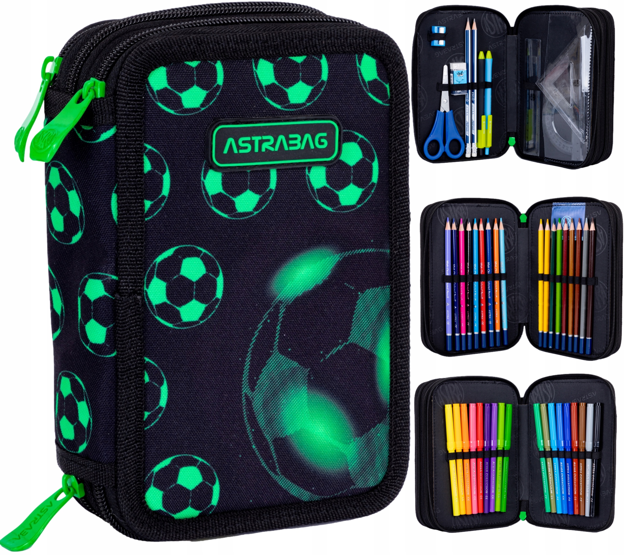 PIÓRNIK ASTRABAG POTROJNY Z WYPOSAZENIEM NEO FOOTBALL PIŁKA