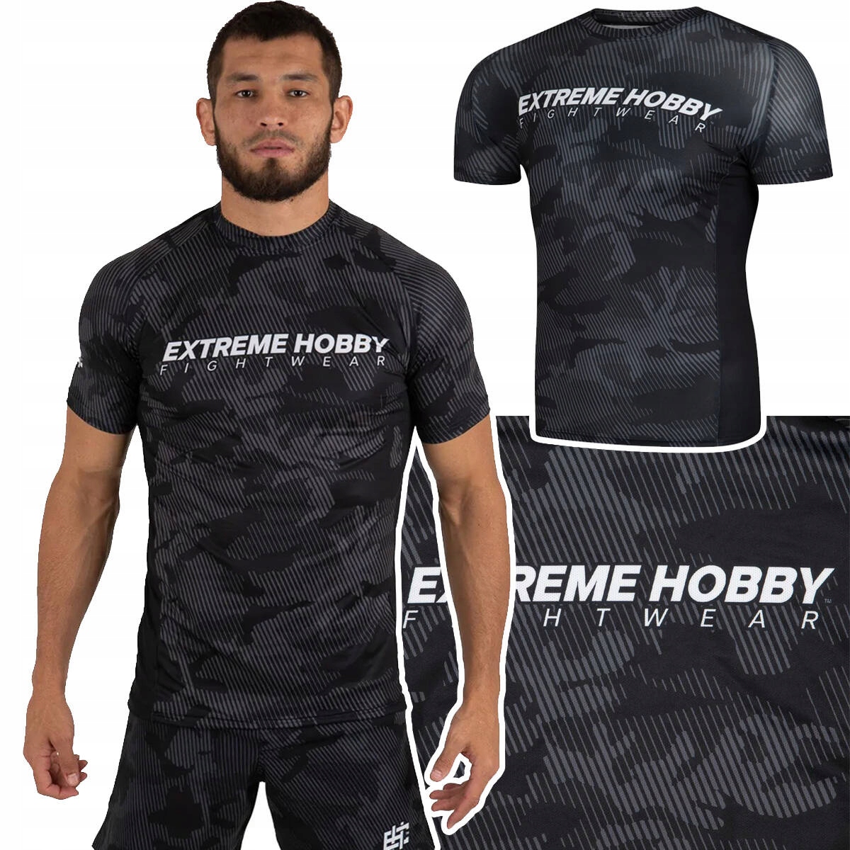 Koszulka T-shirt techniczny męska Extreme Hobby Havoc Czarny r. XL
