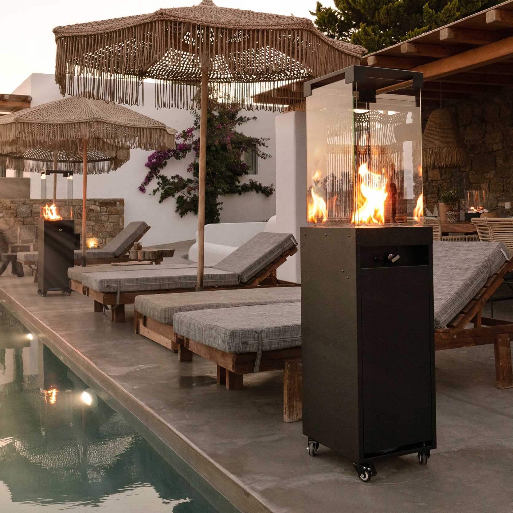 Faro Kominek Gazowy Ogrzewacz Parasol Grzewczy Wysokość produktu 150 cm