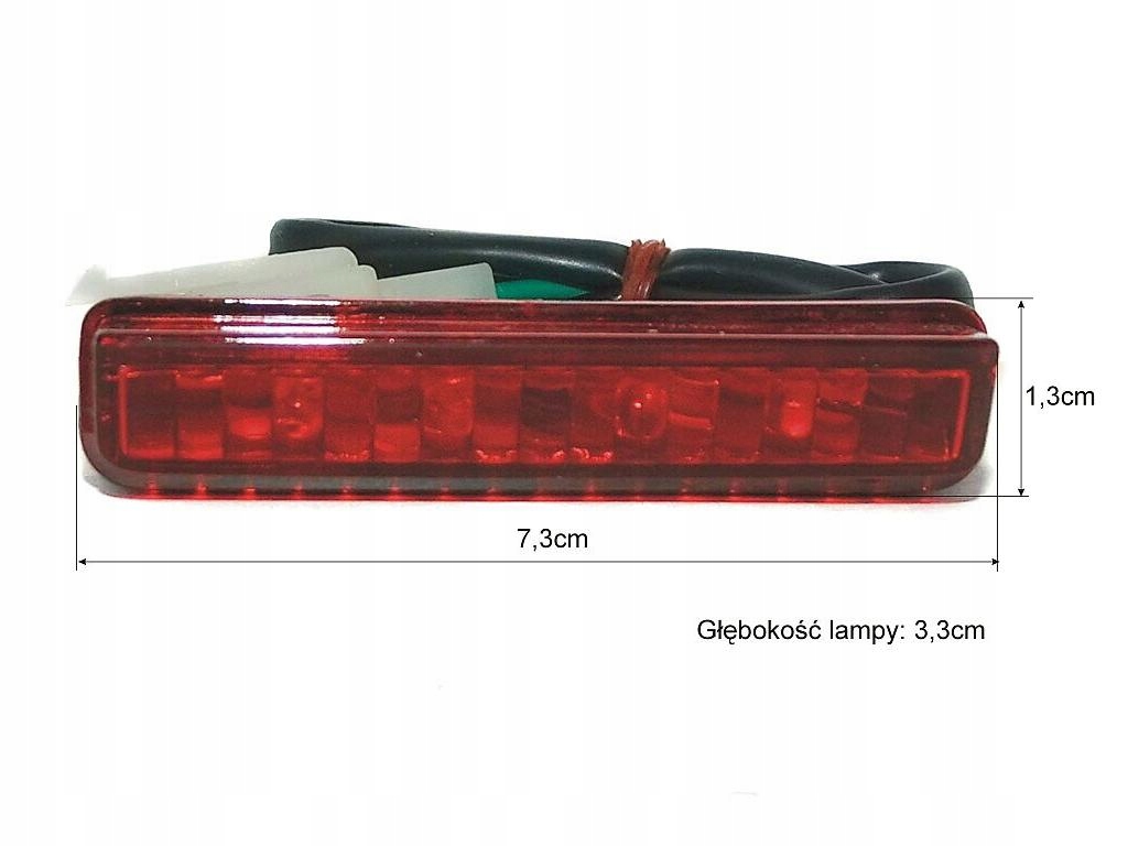 TYLNA LAMPA TYŁ UNIWERSALNA LED CZARNA OBUDOWA Producent Motolp