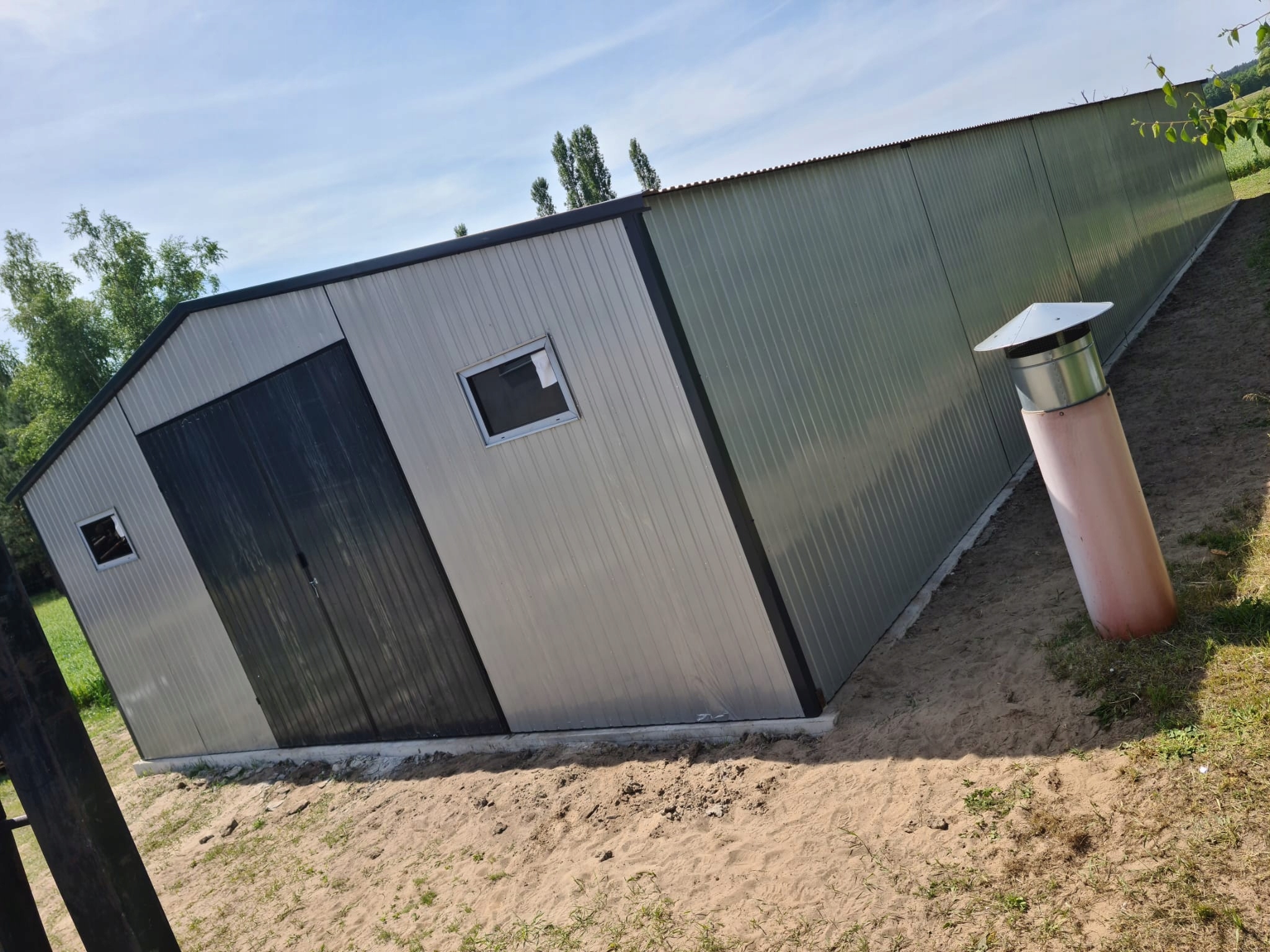 MAGAZYN BLASZANY HALA 7x16 BLASZAK + BRAMA Marka BudexStal