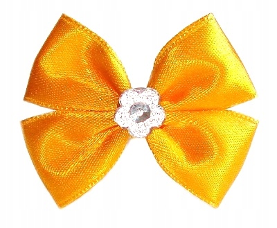 

Kokardki Z Diamencikiem Na Gumkach C. Żółta XP21