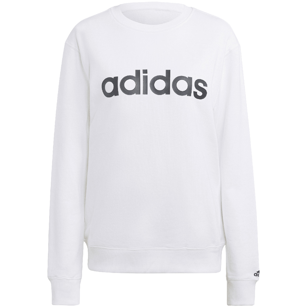 Mikina adidas Essentials Linear French Terry bílá IC6879 .M