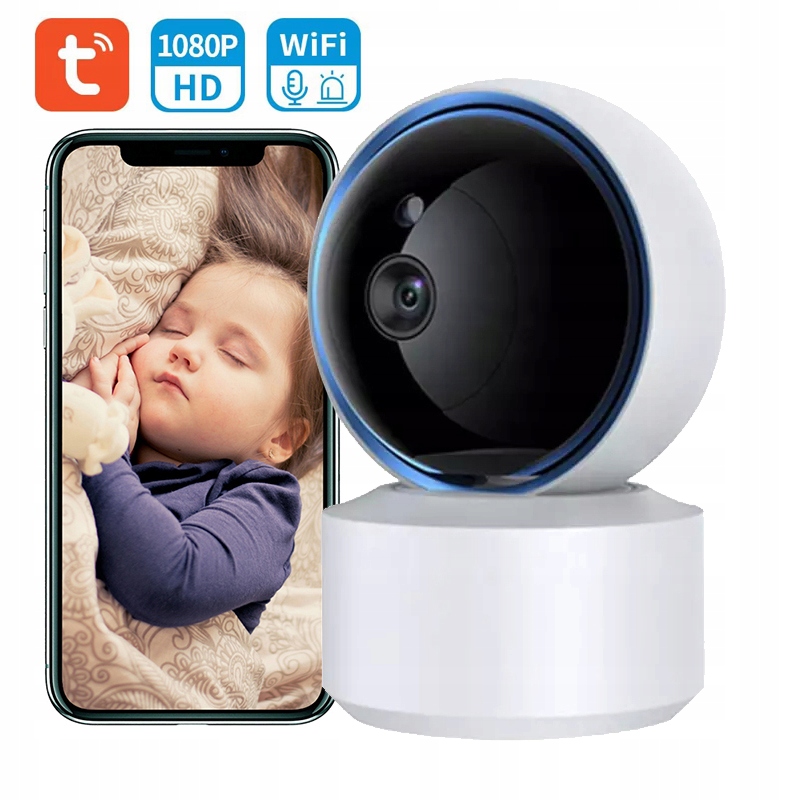 KAMERA OBROTOWA DOMOWA WIFI NOC NA ŻYWO FULL HD