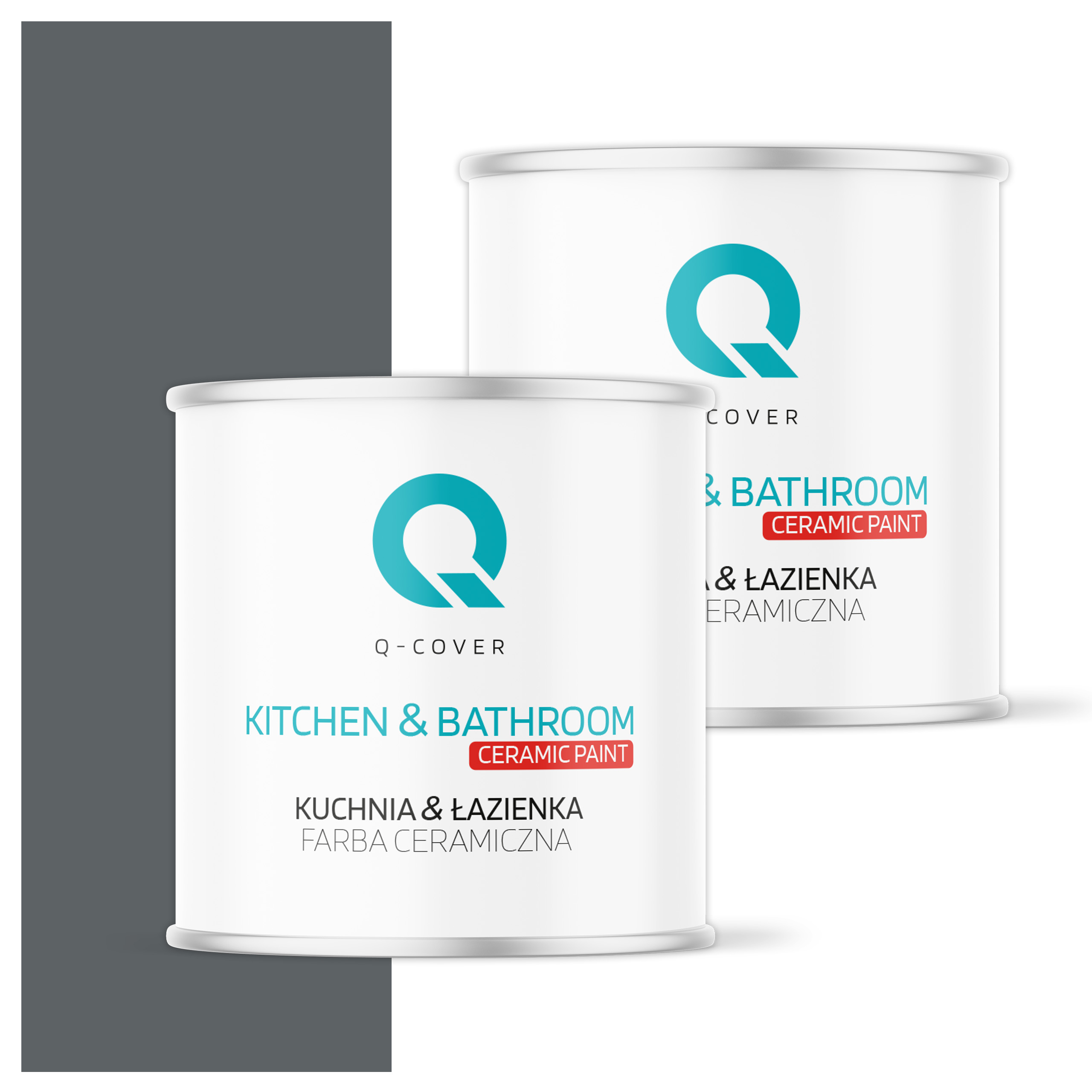 Farba do kuchyne a kúpeľne Umývateľná 2L Hlboká matná farba Antracit H0912