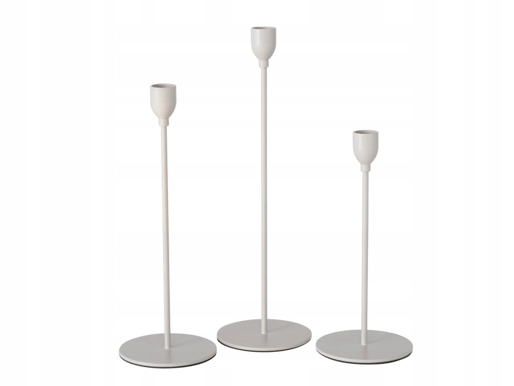 Kovové svícny Malte, 3 ks