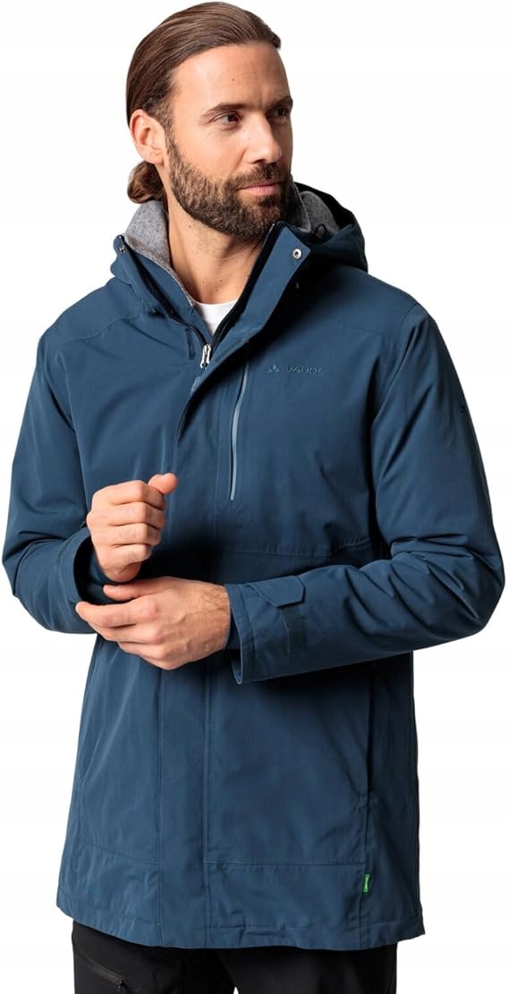 Vaude Tmavě Modrá Parka Bunda S Kapucí A Zateplením M 6FA