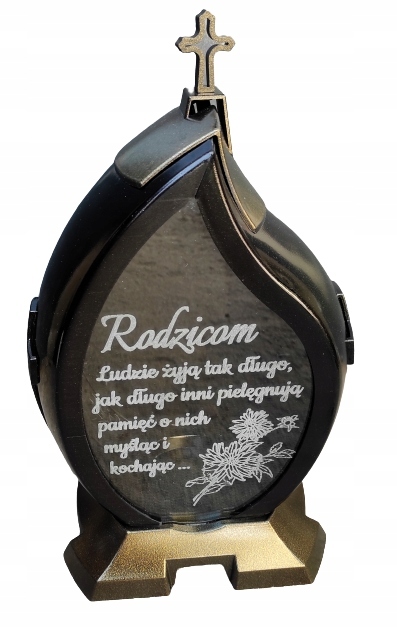 

Znicz Grawer Łza Złoty Rodzicom Led