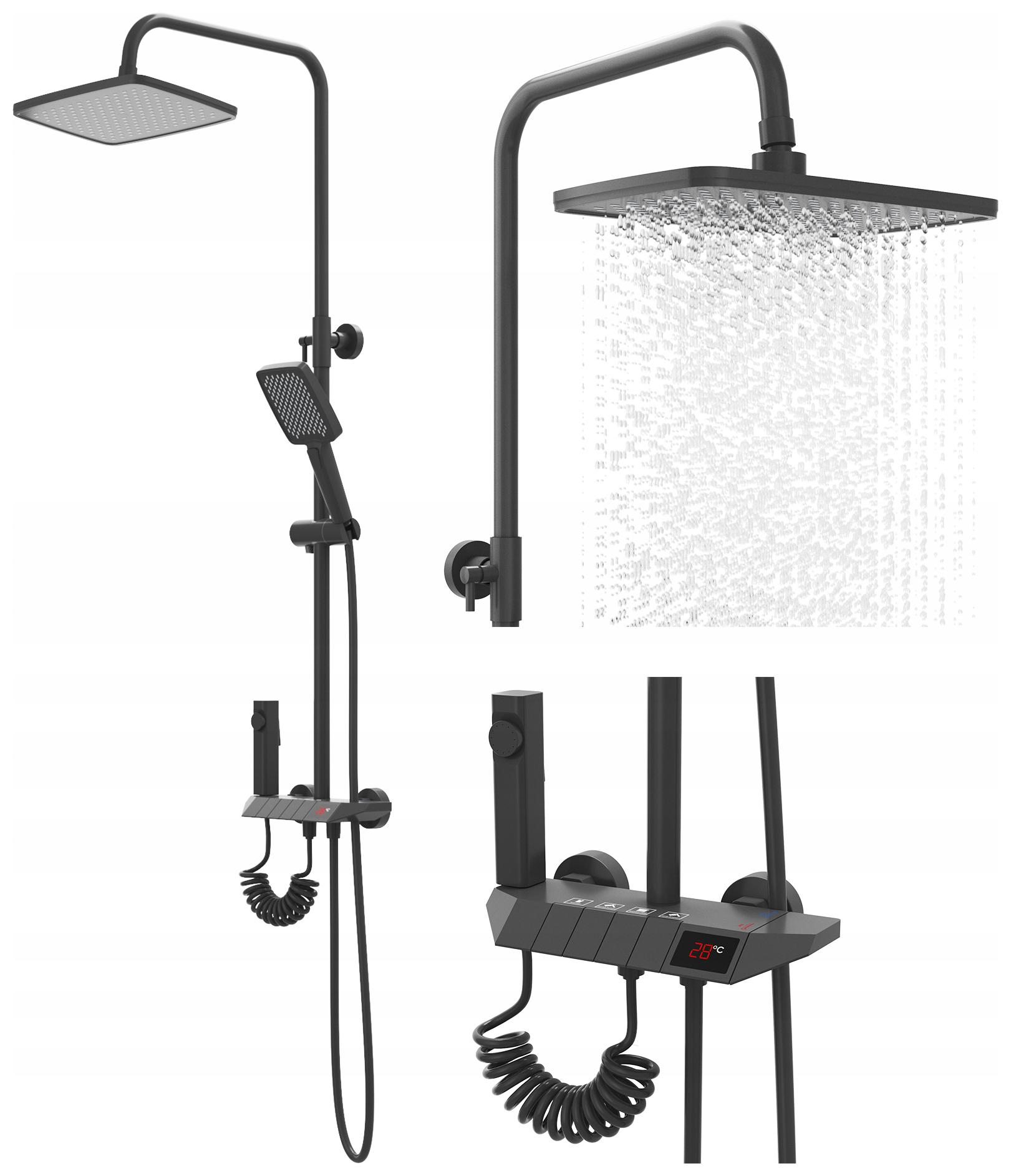 Sprchová Súprava S Displejom, Dažďová Sprcha Do Kúpeľne Gun Grey Wave