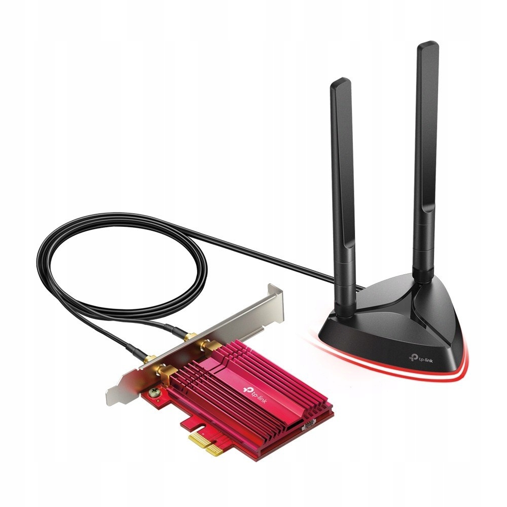 Adapter PCIe Tp-link TX3000E AX3000 Wi-Fi 6 z Bluetooth 5.0 i 2 antenami