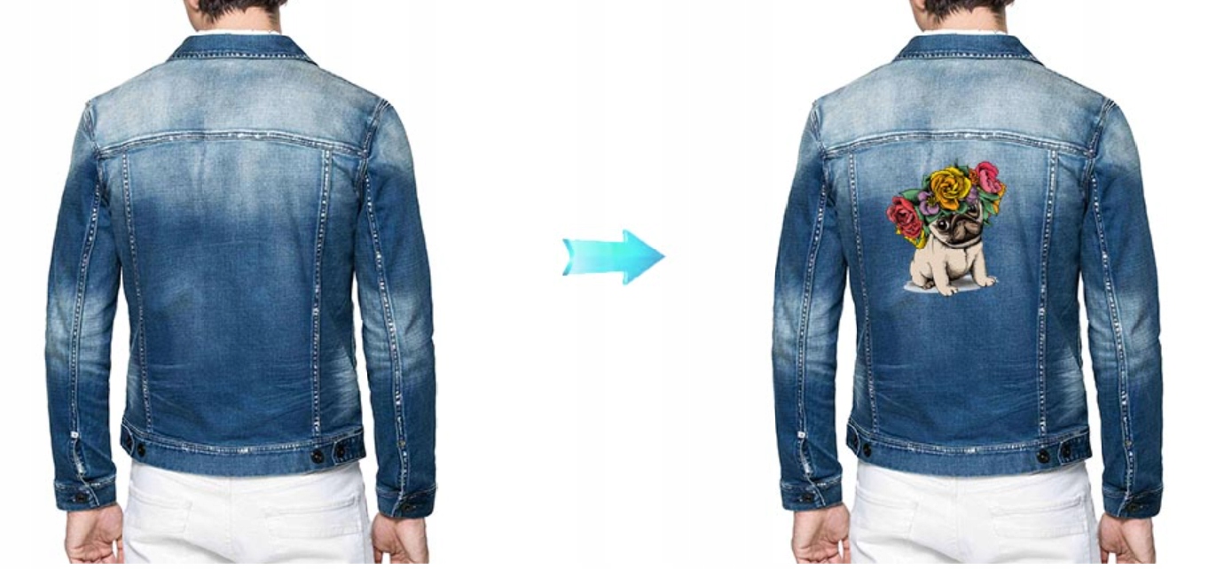 TERMO NAKLEJKA APLIKACJA NAPRASOWANKA BULLDOG F2 Model PIES