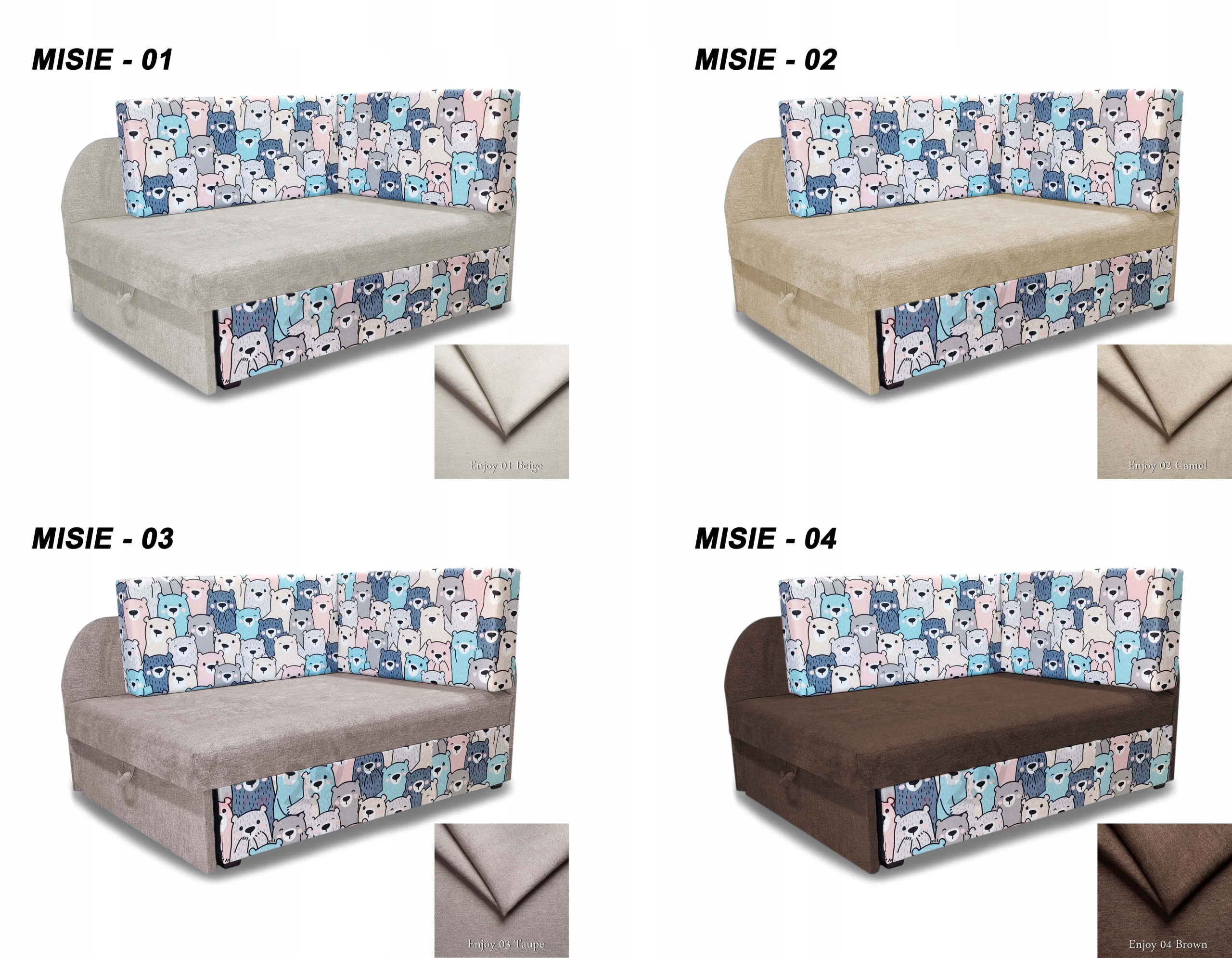 Łóżko dziecięce, narożnik rozkładany, sofa, kanapa Kolor wielokolorowy