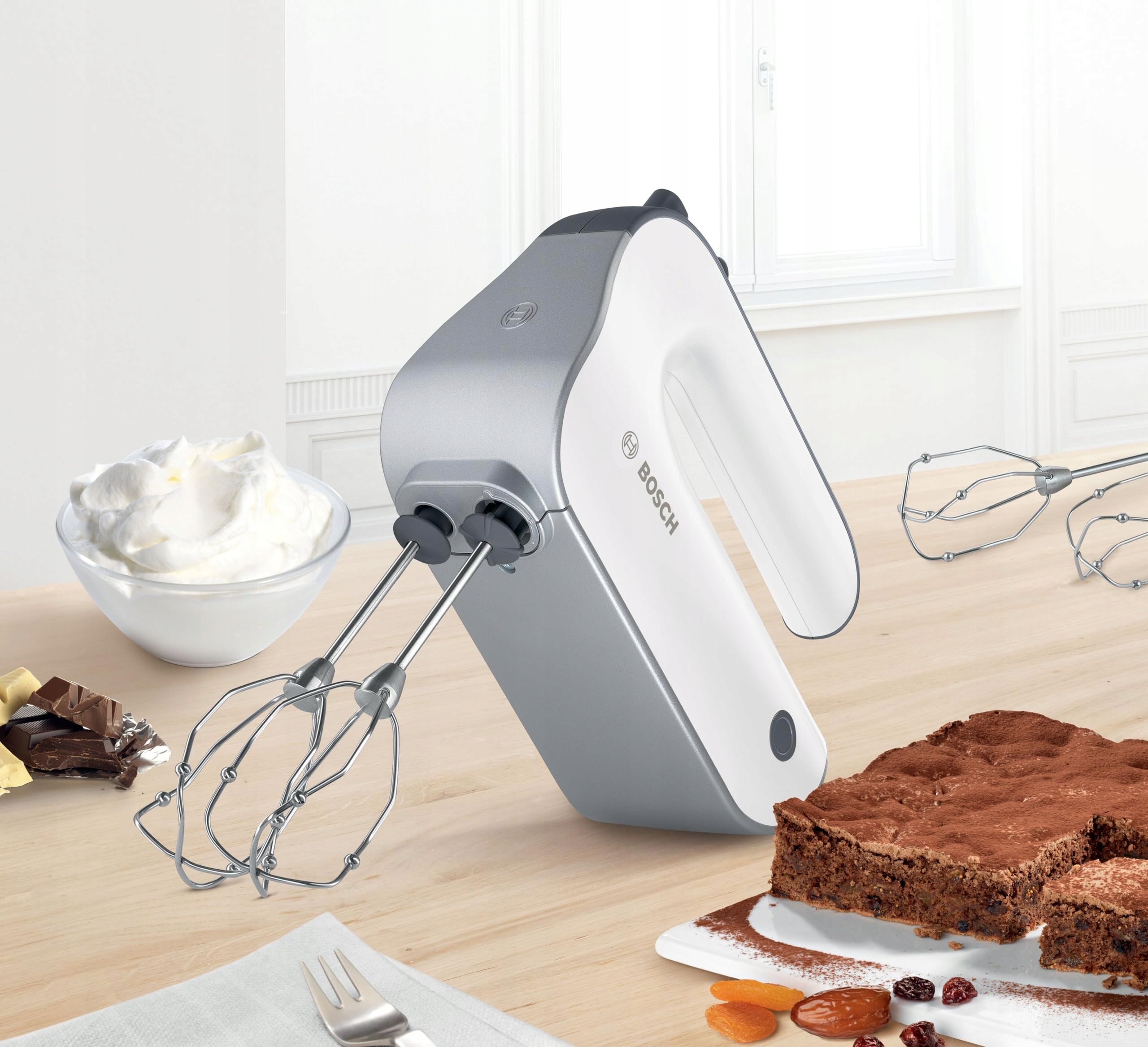 BOSCH Mikser Ręczny Styline 575W 2x2 Trzepaczki 2 Haki Stalowe — miniatura 3