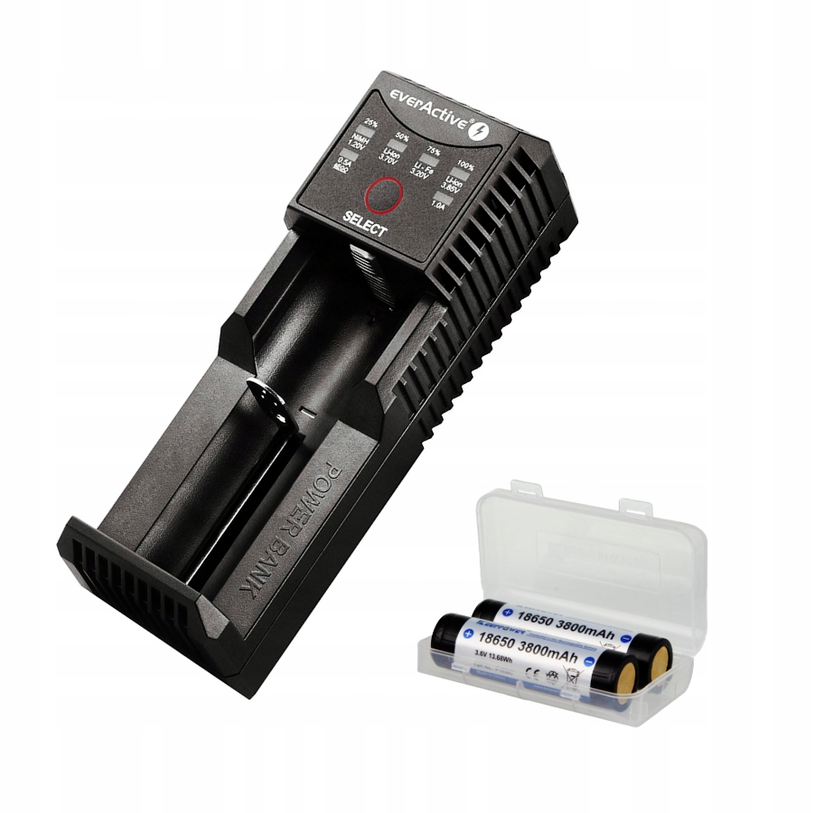 Everactive nabíječka UC-100C Keeppower 2x akumulátory 18650 3800 mAh Set