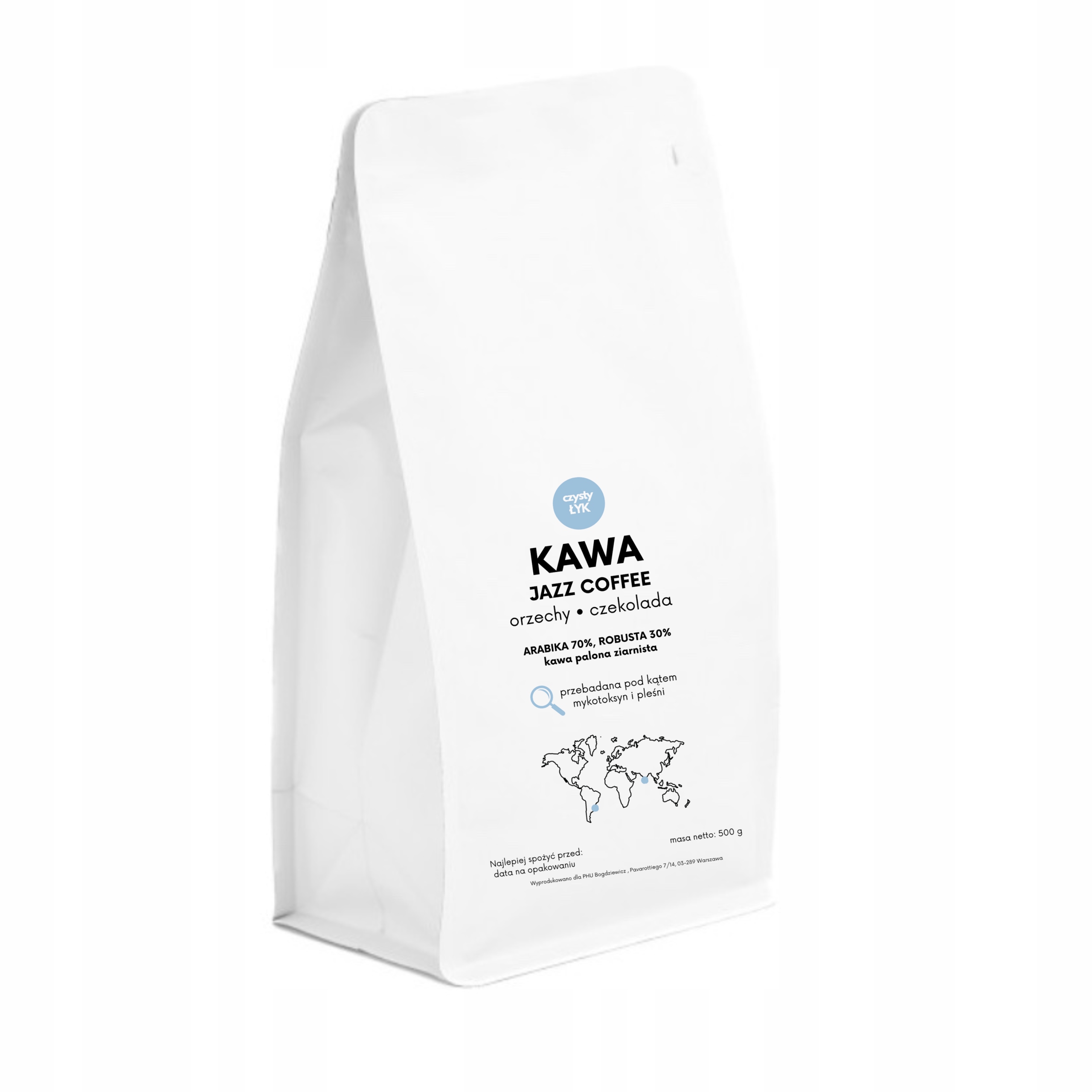 Kawa ziarnista 500 g Jazz Coffee Czysty Łyk – mocna i bez pleśni