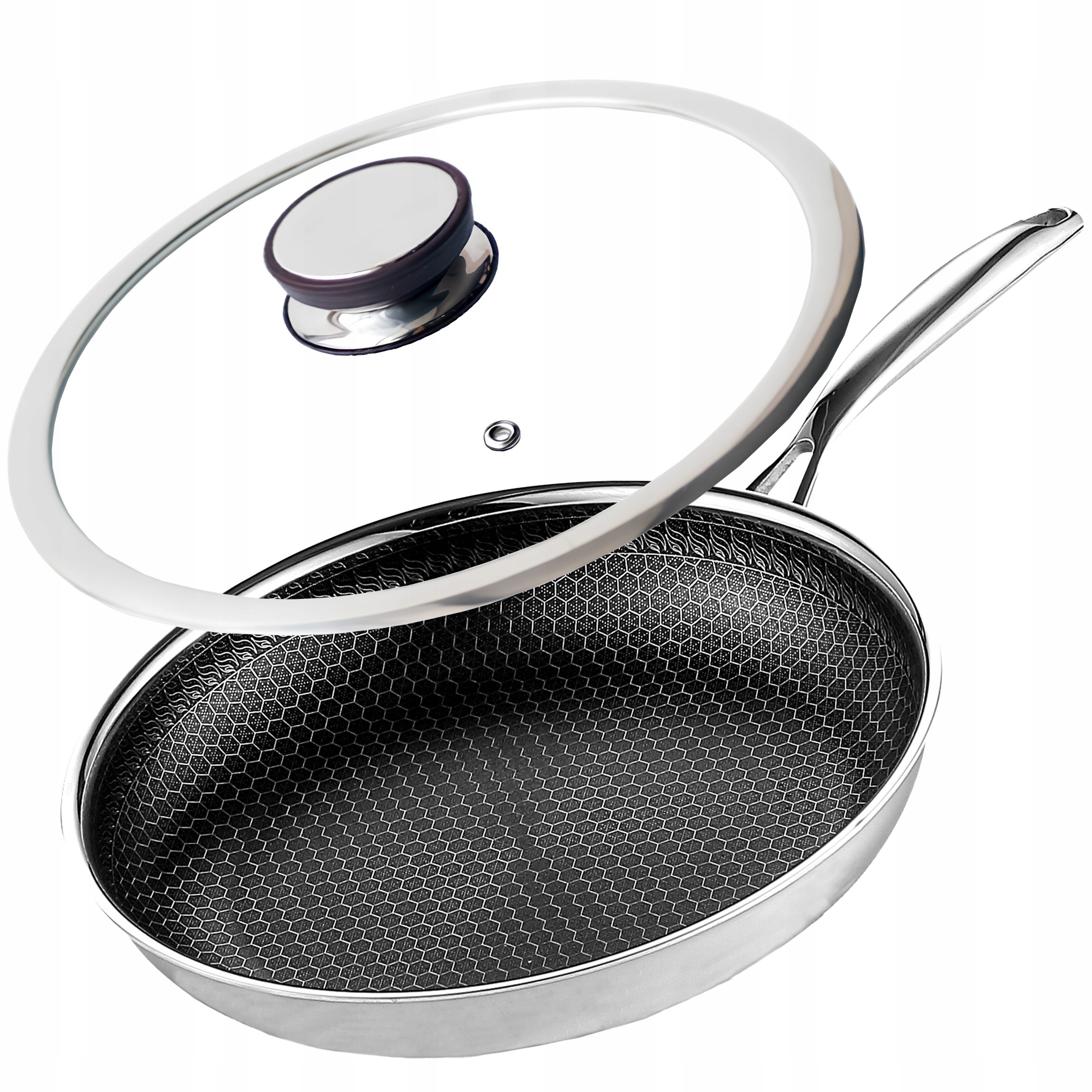 Profesionálna Panvica 28 cm s pokrievkou na indukciu Nerezová