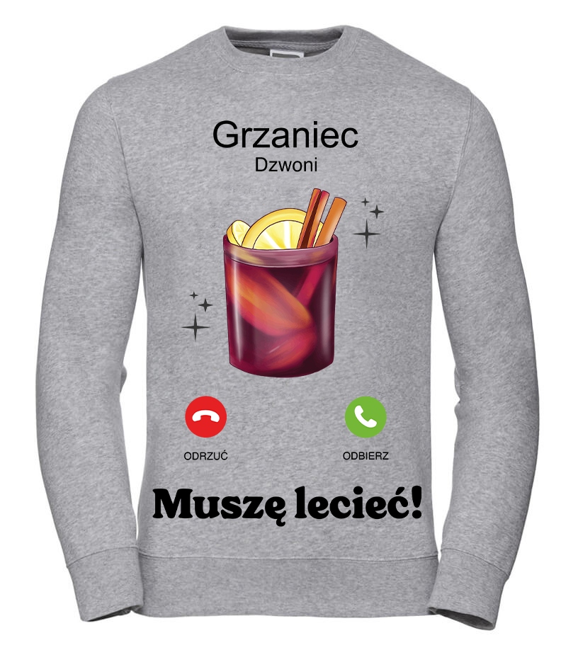 Dámská Mikina s motivem svařeného vína, velikost 3XL, šedá