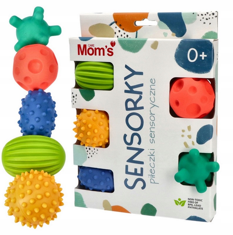 

Moms Care Piłeczki Sensoryczne 5 sztuk pastelowe