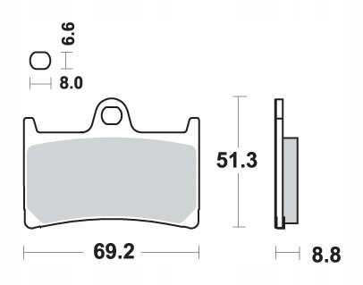 Sbs Brzdové Doštičky KH252 KH380 Racing Dual Carbon Farba Čierna ()