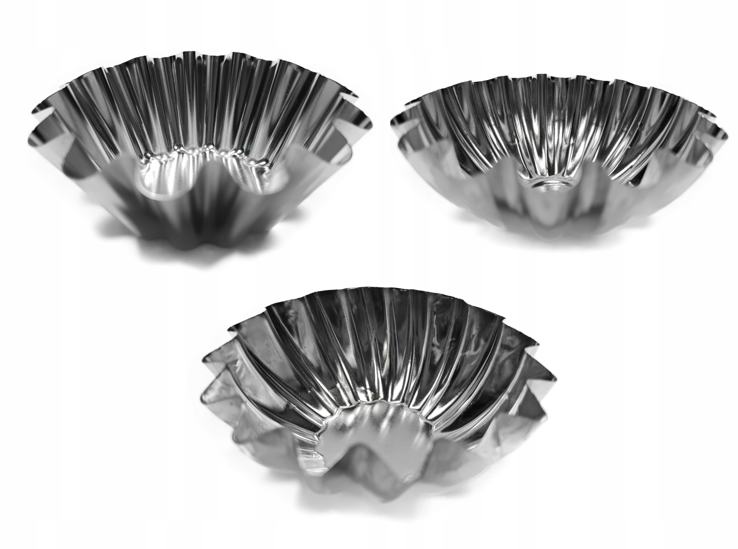 

3 Szt Foremki Babeczki 95 MM Metalowe Proste Snb