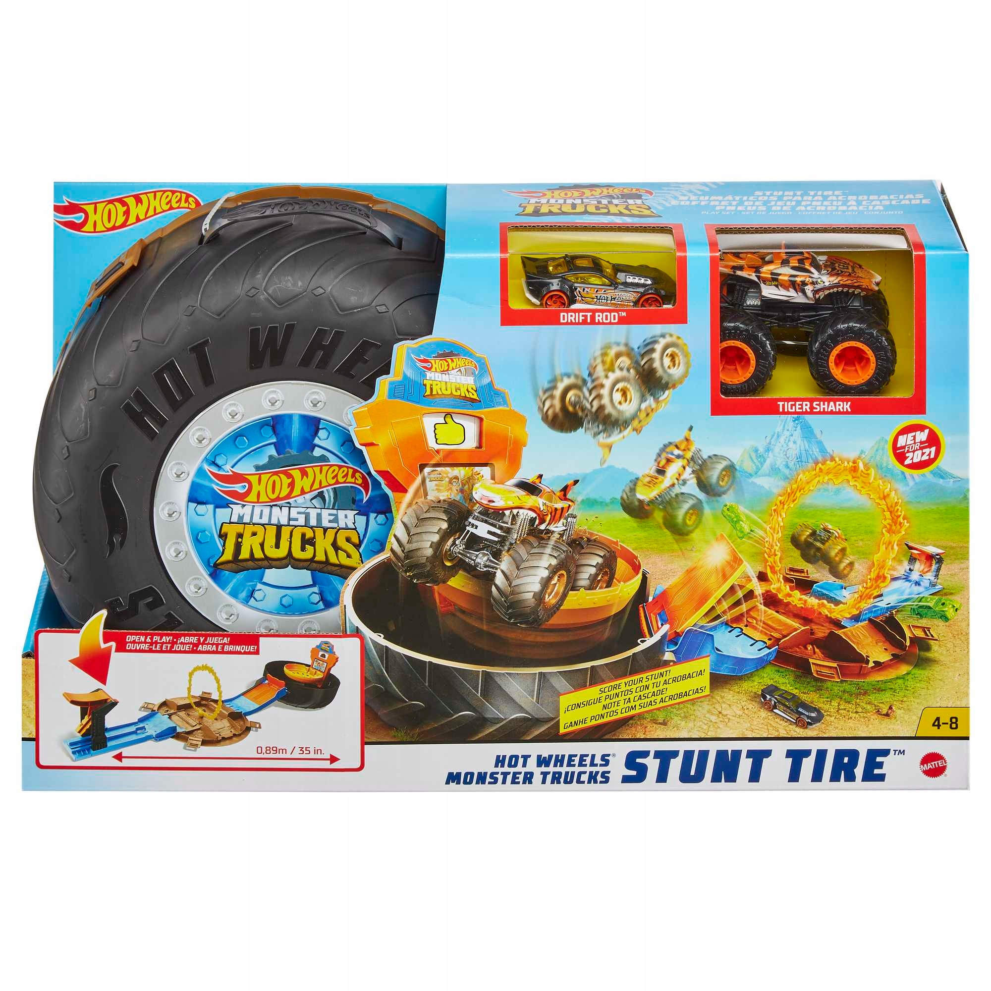 Hot Wheels Monster Trucks Opona – Kaskaderska arena Zestaw do zabawy GVK48
