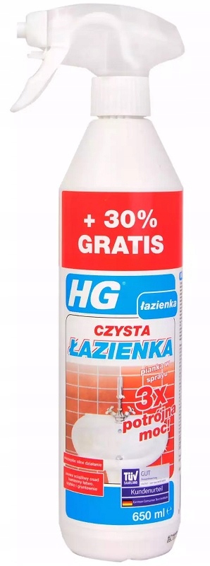 

Hg Czysta Łazienka Pianka W Sprayu 3xPOTRÓJNA Moc