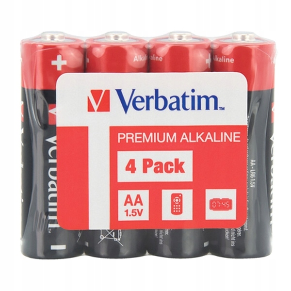 Verbatim Bateria alkaliczna Aa LR6 4szt folia 49501