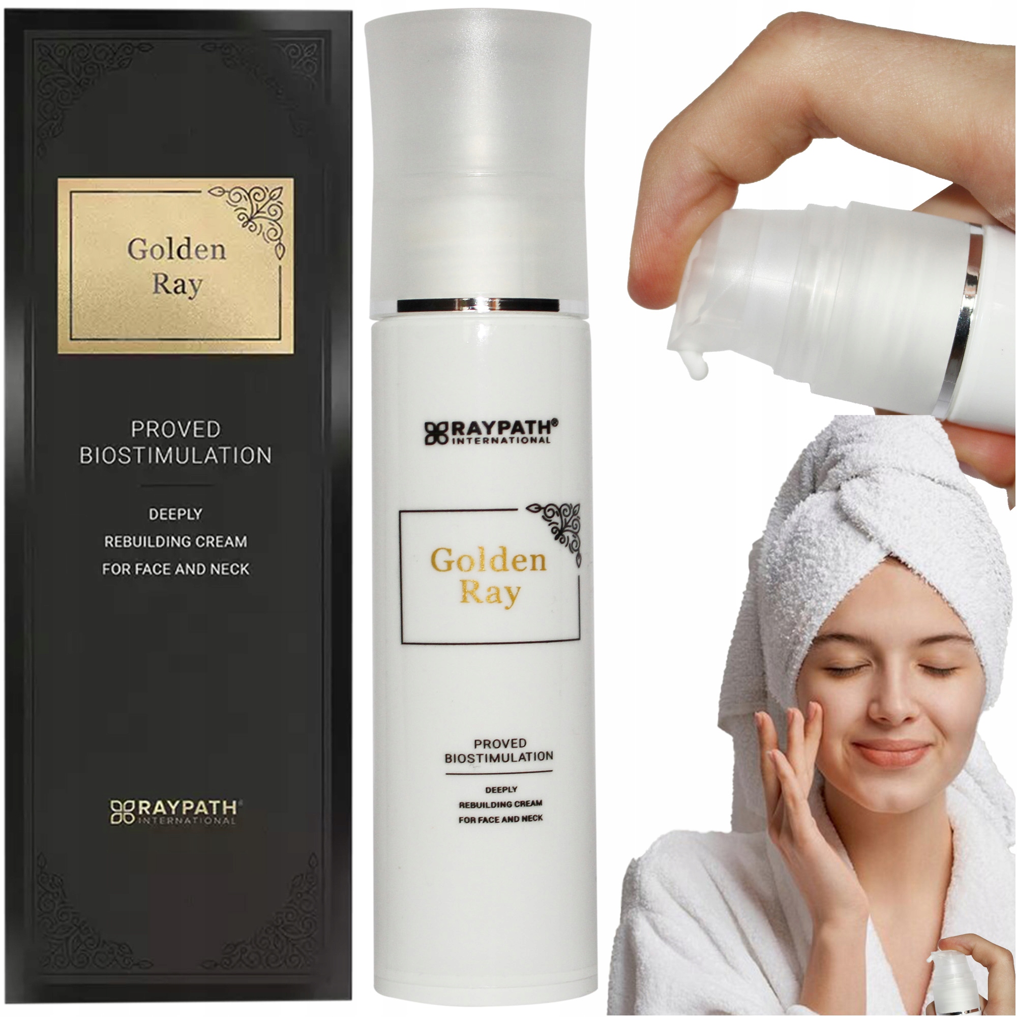 Pleťový krém Golden Ray 50 ml Raypath Hydratační proti vráskám