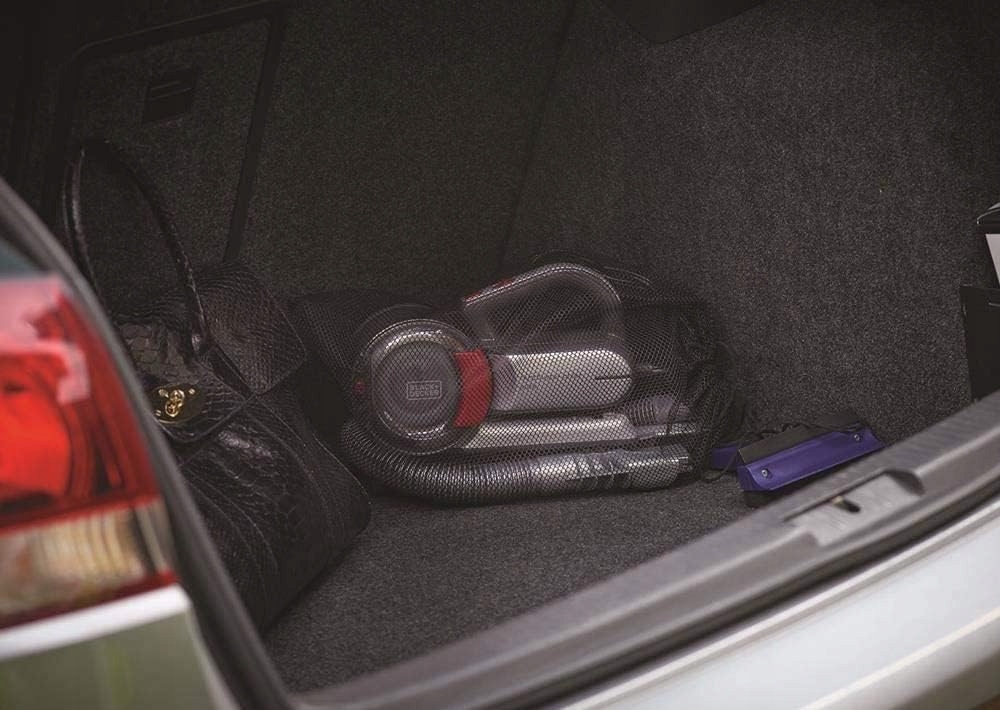 Black & Decker, Odkurzacz samochodowy 12V Pivot, akcesoria, torba Kolor dominujący srebrny/szary