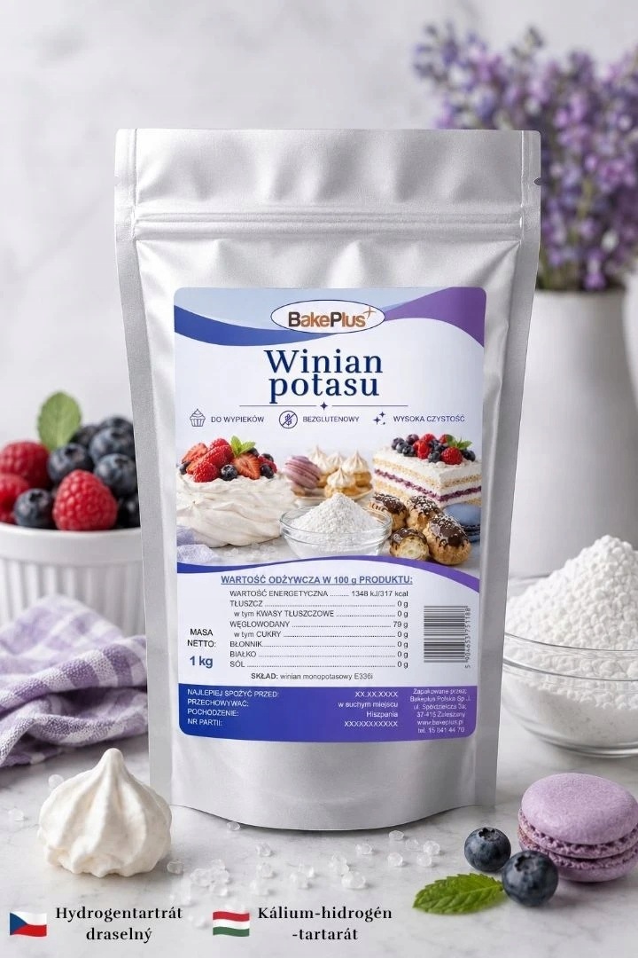 Vinan draselný Vinný Kámen Cream of Tartar 25 kg
