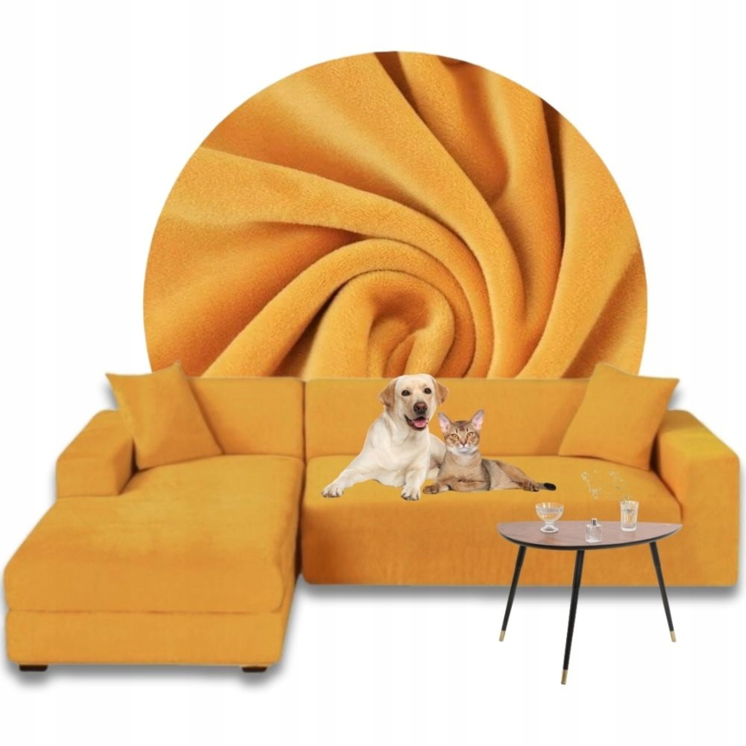 Potah Na Rohovou Pohovku Pohovka Velur Premium Plyš Levý 3+3OS Oeko-tex