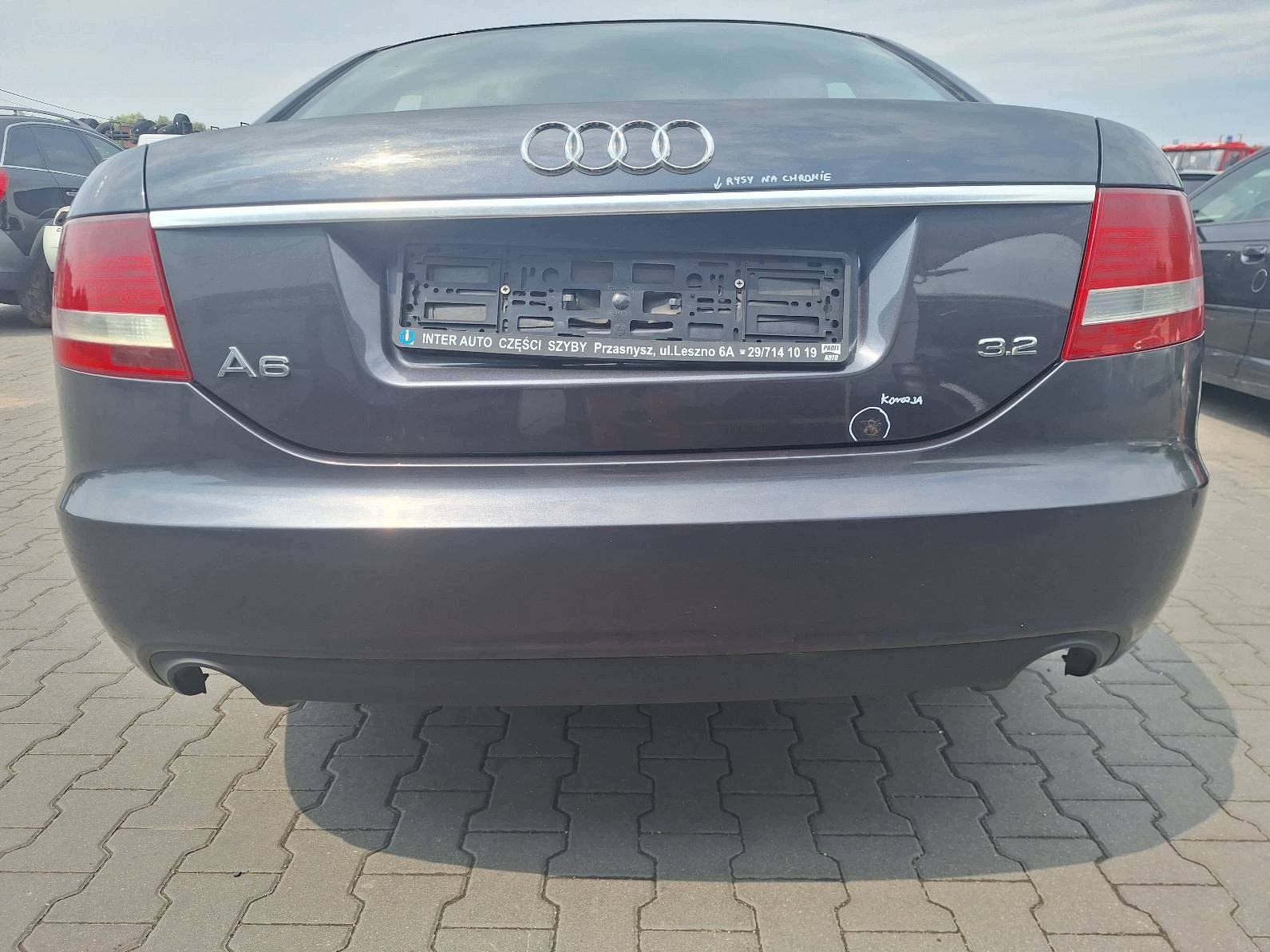 bumper rear part + lights AUDI A6 C6 LZ7Q sedan