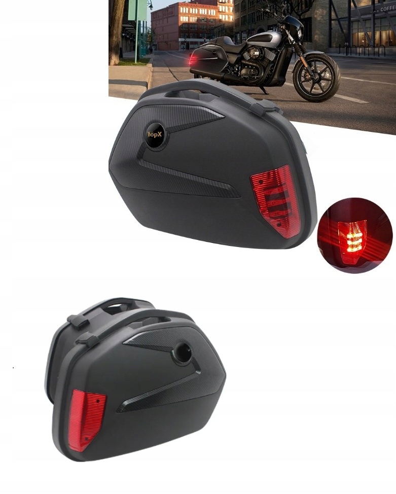 Boční Kufry Abs Brzdové Světlo Univerzální Rámy Kawasaki Versys ZX6 ZX10