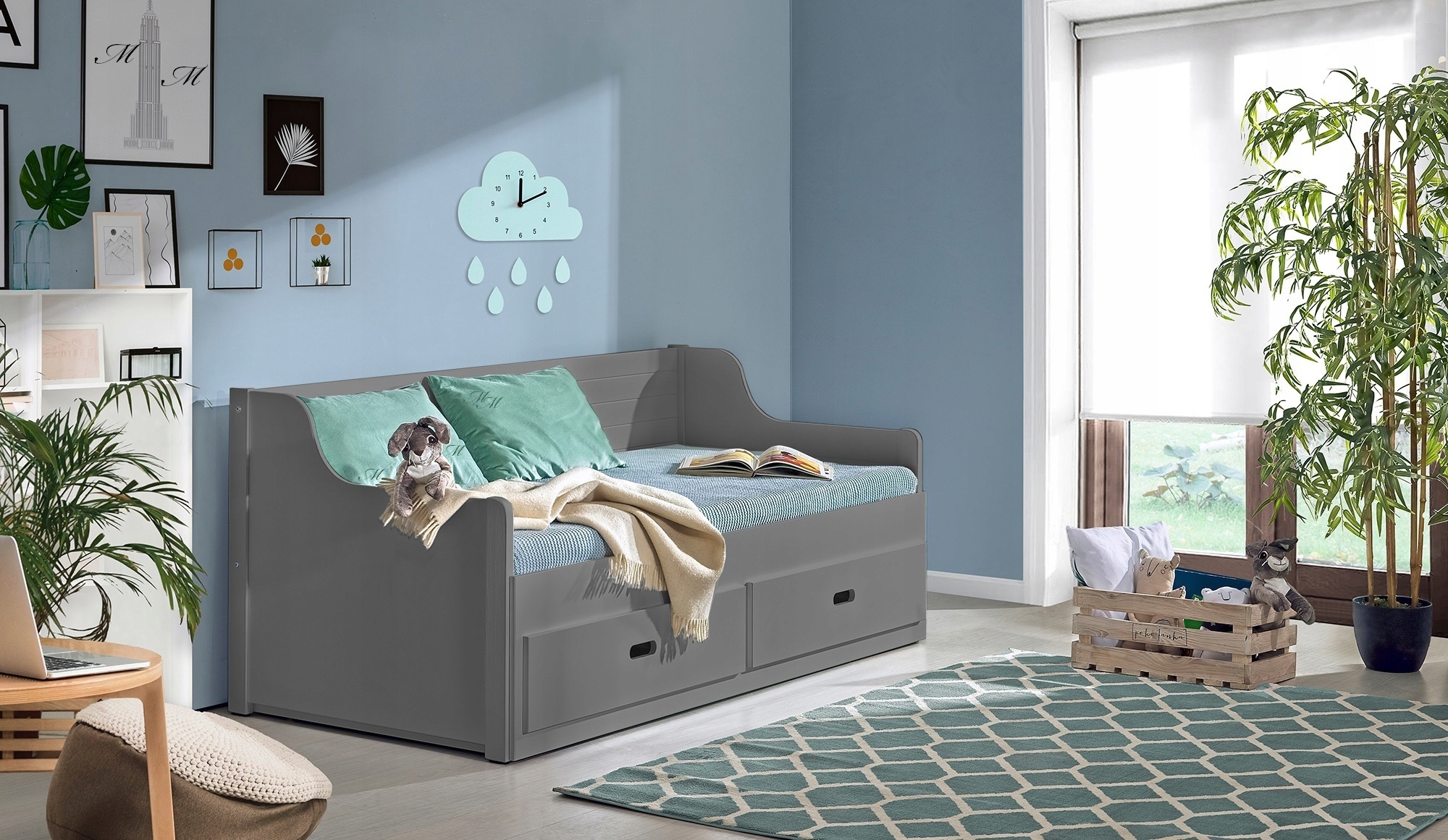 łóżko podwójne wysuwane młodzieżowe dzieci Szymon Marka Dolmar