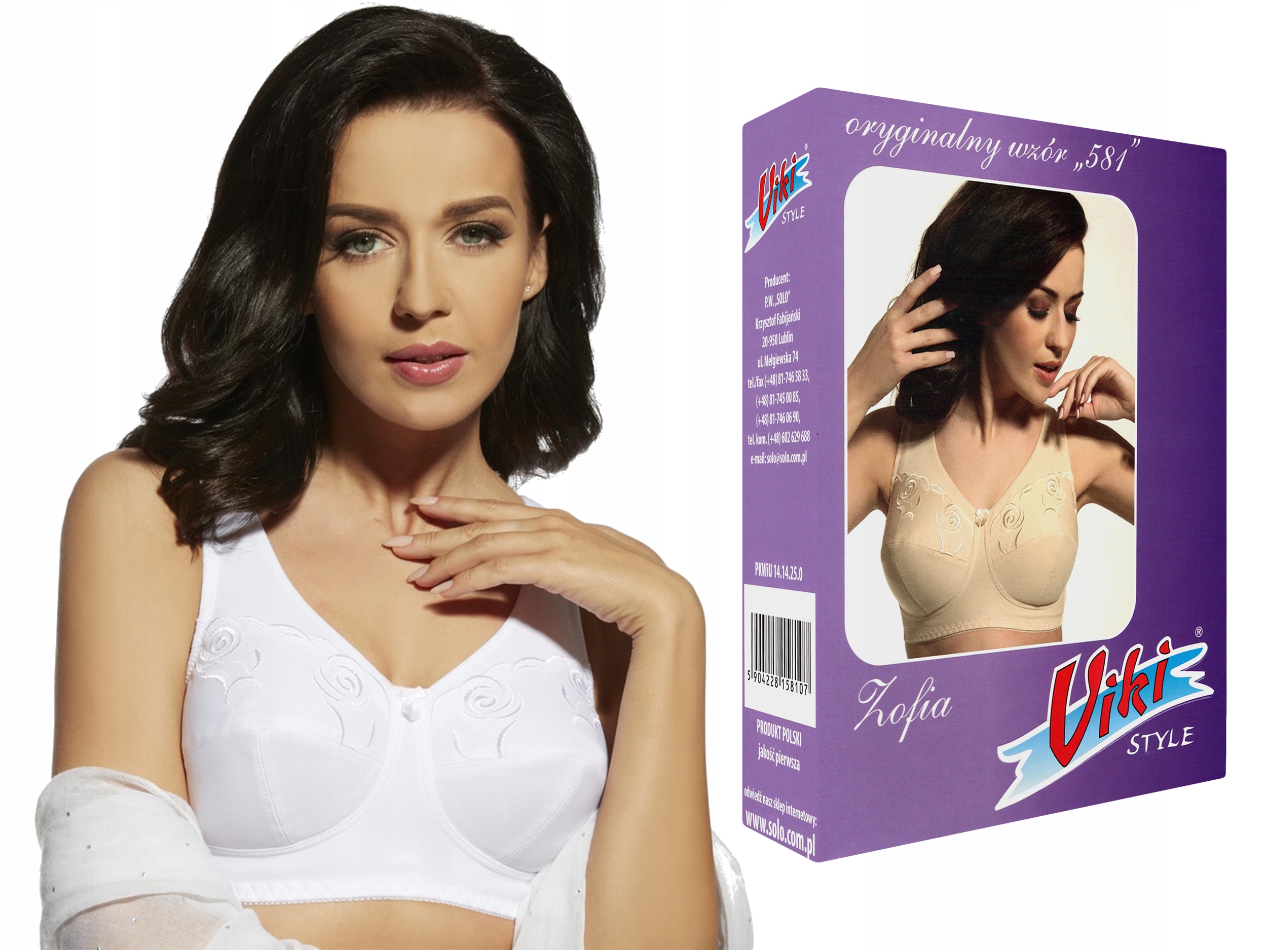 

viki 581 Zofia biustonosz Sekis biały 80G