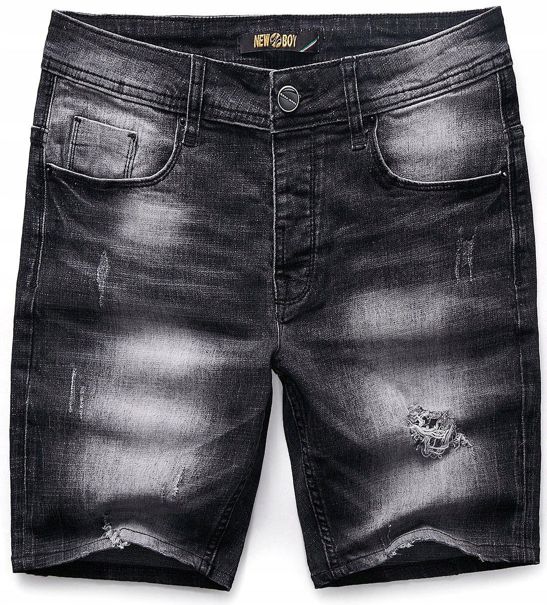

Spodenki męskie czarne jeansowe - 33