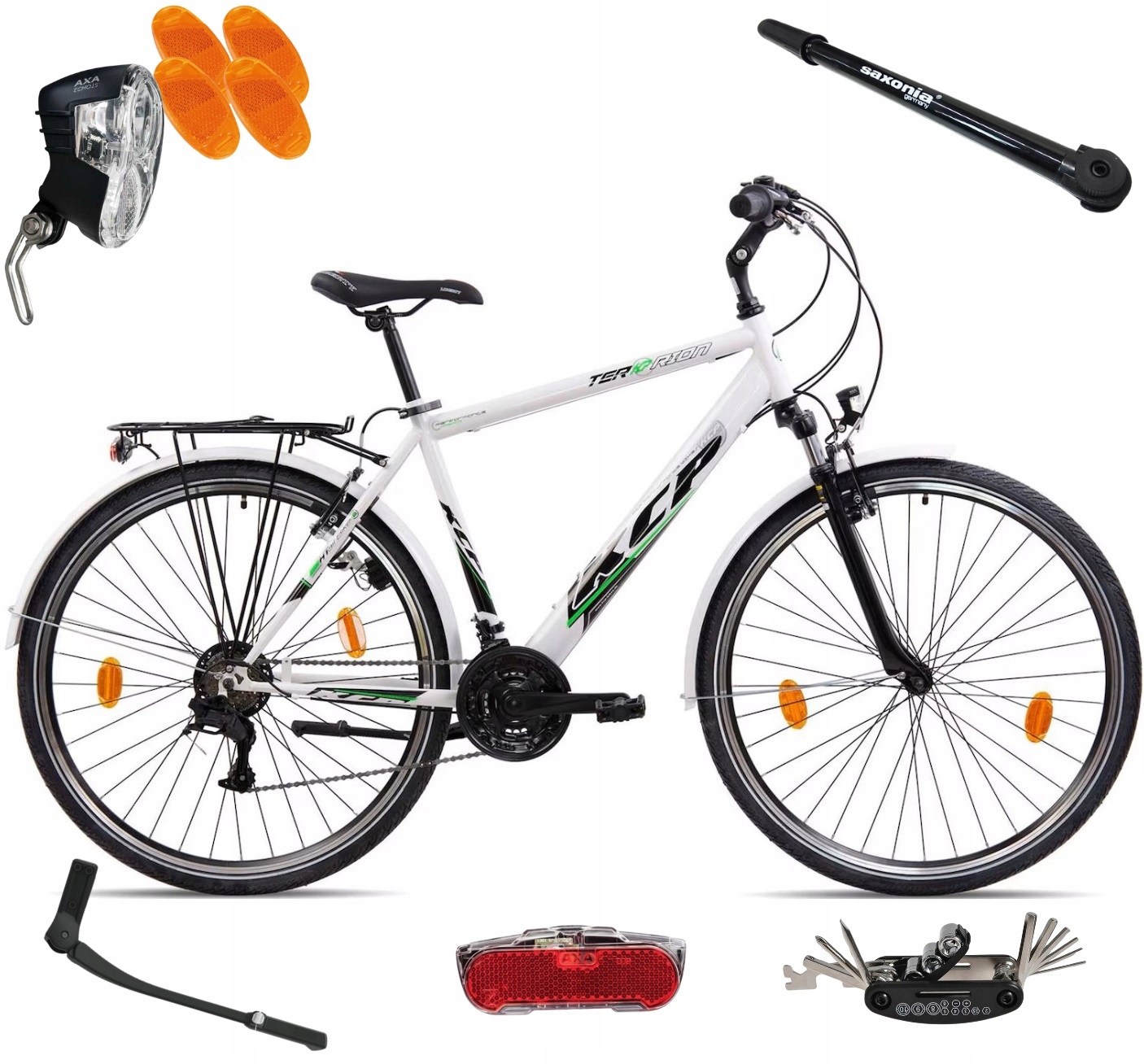 Pánské trekingové/městské kolo 28" Shimano Dynamo Odpružení Bonus