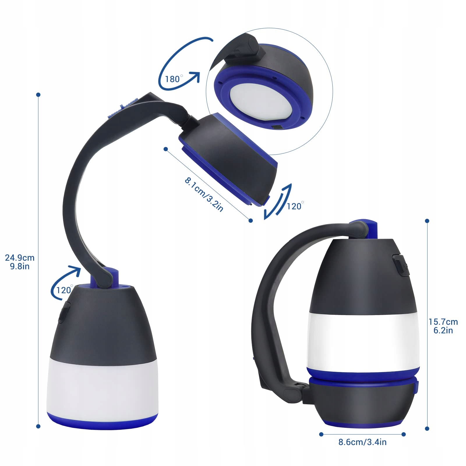 LATARNIA KEMPINGOWA LAMPA CAMPING POWERBANK 4w1 Rodzaj akumulatorowa