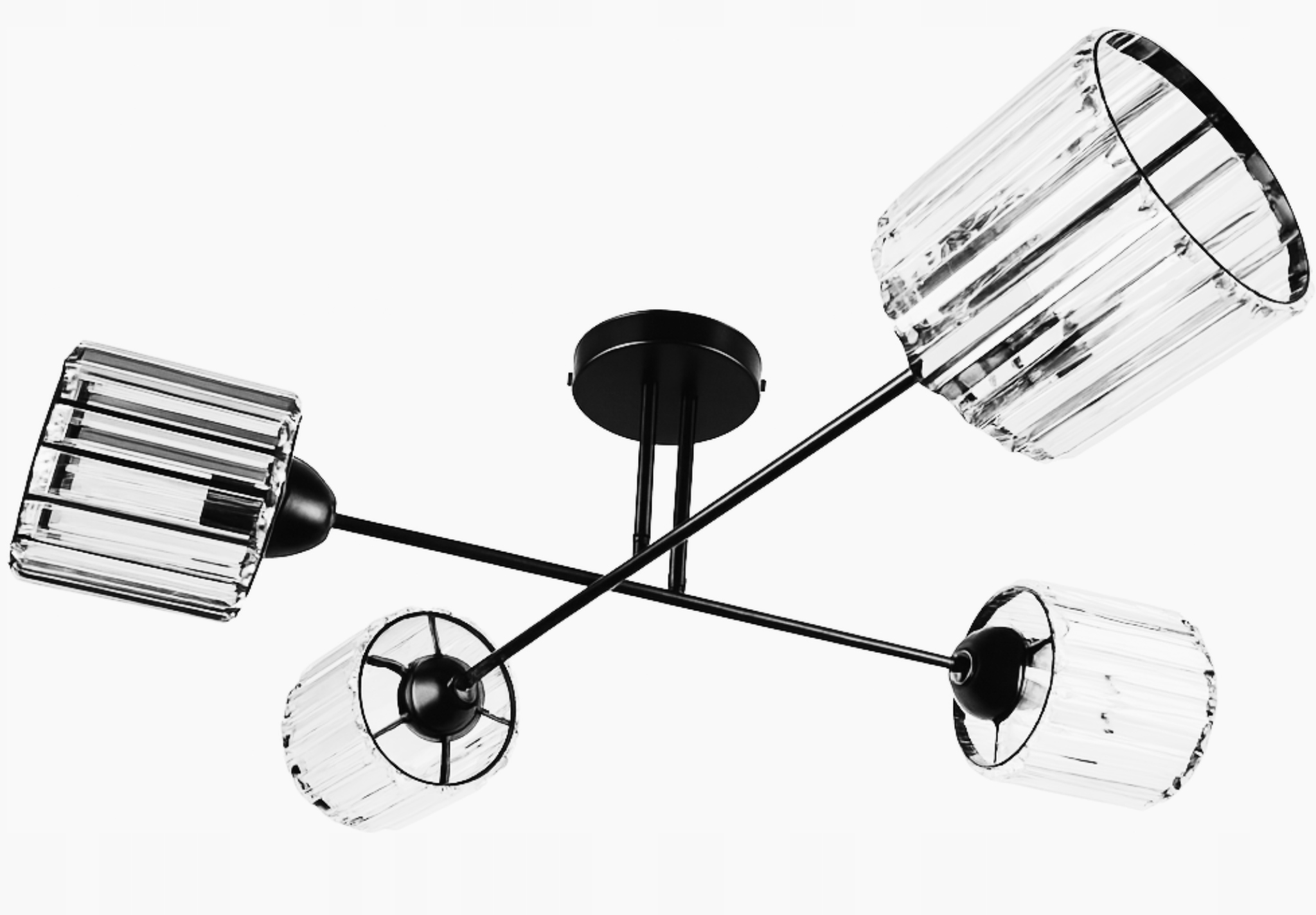 Stropní Závěsná Lampa Křišťálový Lustr černá Moderní Led glamour